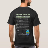 シティカウンシルTシャツのジュゼッペ「GMan」 Tシャツ (裏面)