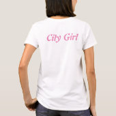 シティガールテキスト 女性用 ホワイト文字 Tシャツ (裏面)