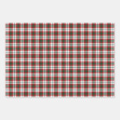 シティグラスゴータータンチェックプレイドグリーンマルーンホワイト ラッピングペーパーシート (正面3)