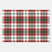 シティグラスゴータータンチェックプレイドグリーンマルーンホワイト ラッピングペーパーシート (正面)