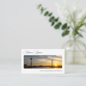 シティサンセットタクシー運転手タクシー書道QRコード 名刺 (スタンド正面)