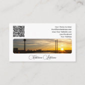 シティサンセットタクシー運転手タクシー書道QRコード 名刺 (裏面)
