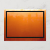 シティサンセットデザイン印象派抽象芸術オレンジ ポストカード (正面)
