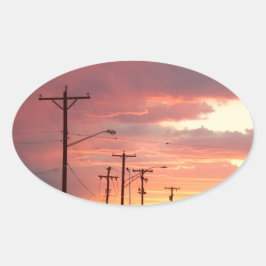 シティサンセット 楕円形シール