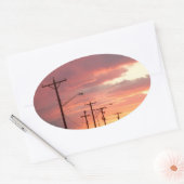 シティサンセット 楕円形シール (封筒)