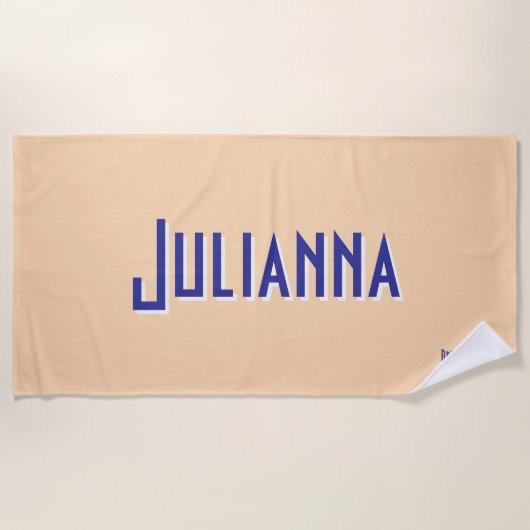 シティシック淡い色のオレンジブリデスメイドトラベル ビーチタオル (正面)