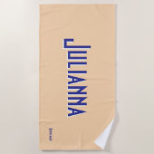 シティシック淡い色のオレンジブリデスメイドトラベル ビーチタオル (正面)