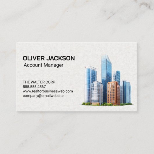 シティスカイラインガラス建物 名刺 (正面)