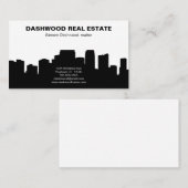 シティスカイラインシルエッ実在トエテート不動産仲介業者 名刺 (正面/裏面)