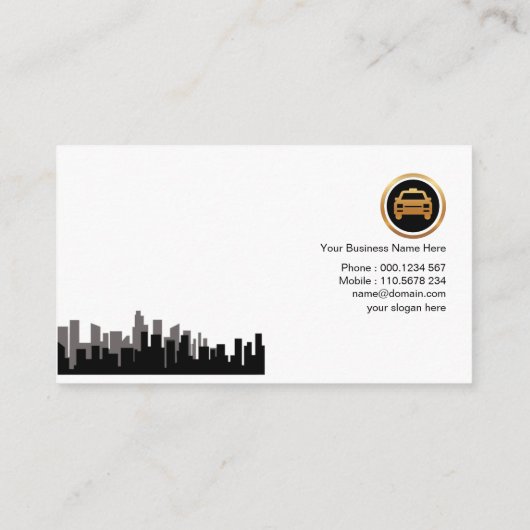シティスカイライントワイライトシルエットタクシーサービス 名刺 (裏面)