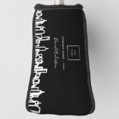 シティスカイライン白黒ビジネス実在ロゴ不動産 ゴルフヘッドカバー (回転90)