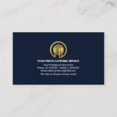 シティスカイライン金ゴールドウェイターハンドケータリング食品 名刺 (裏面)