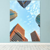 シティスカイライン キャンバスプリント (インサイチュ (ウッドフロア))