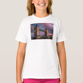 シティスカイライン 日没 & ロゴカスタマイズ Tシャツ