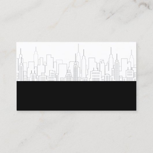 シティスカイライン | 赤い不動産仲介業者ロゴ 名刺 (裏面)