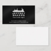 シティスカイライン |黒いテクスチャ 名刺 (正面/裏面)