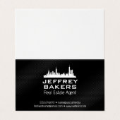 シティスカイライン |黒いテクスチャ 名刺 (外部フラット)