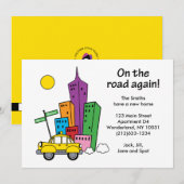 シティスケープの新生活 5x7 片面カード 案内状 (正面/裏面)