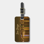 シティスケープスカイラインナイトカリフォルニアサンディエゴ ラゲッジタグ (正面縦)