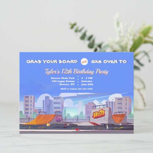 シティスケープスケートパーク誕生パーティー 招待状 (スタンド正面)