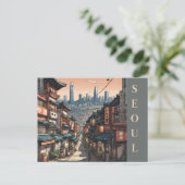 シティスケープヴィンテージソウル韓国旅行アジア ポストカード (スタンド正面)