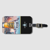 シティスケープ日没ビール応援 ラゲッジタグ (正面横)