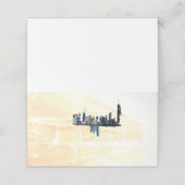 シティスケープ絵を描ロンドンランドスケープ結婚ズ プレイスカード (外部開封)