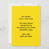 シティスケープ イエロー 5x7 カードに移動しました 案内状 (裏面)