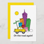 シティスケープ イエロー 5x7 カードに移動しました 案内状 (正面/裏面)