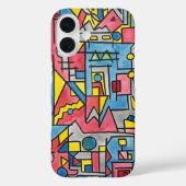 シティスケープ – ハンドボー絵を描ハウモダンハウス幾何学模様 Case-Mate iPhoneケース (裏面)