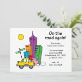 シティスケープ 5x7 片面カードの引っ越しのお知らせ 案内状 (スタンド正面)