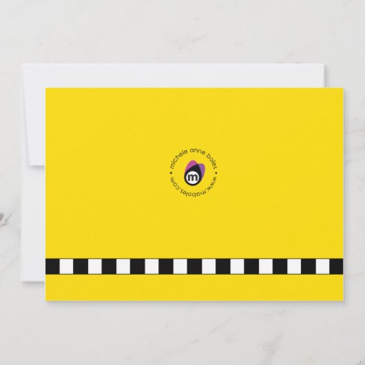 シティスケープ 5x7 片面カードの引っ越しのお知らせ 案内状 (裏面)