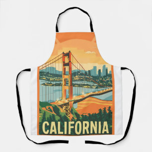 シティスケープCalifornia人目を引くベクトルデザイン エプロン