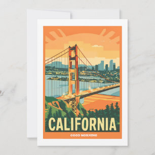シティスケープCalifornia人目を引くベクトルデザイン サンキューカード