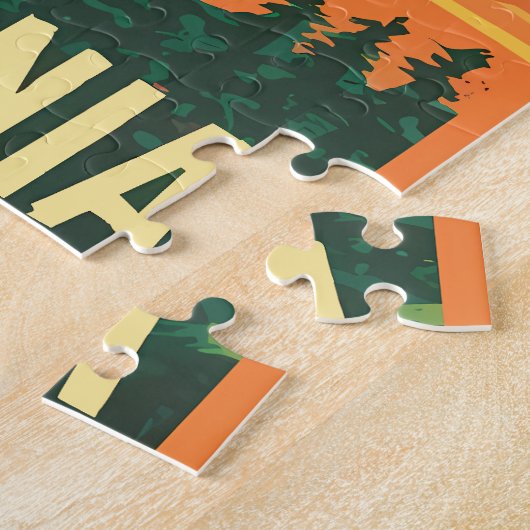 シティスケープCalifornia人目を引くベクトルデザイン ジグソーパズル (側面)