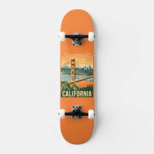 シティスケープCalifornia人目を引くベクトルデザイン スケートボード