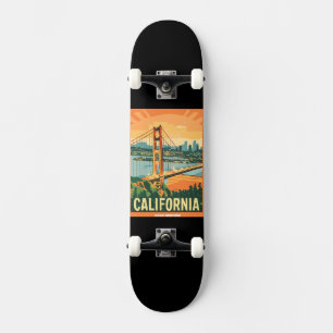 シティスケープCalifornia人目を引くベクトルデザイン スケートボード