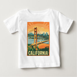 シティスケープCalifornia人目を引くベクトルデザイン ベビーTシャツ