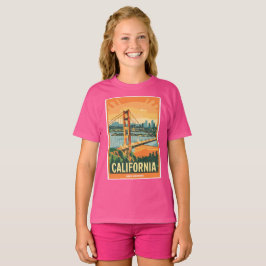 シティスケープCalifornia人目を引くベクトルデザイン Tシャツ