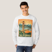 シティスケープCalifornia人目を引くベクトルデザイン Tシャツ (正面フル)