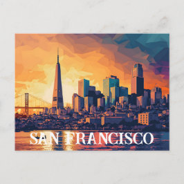 シティスケープSan Franciscoポストカード ポストカード