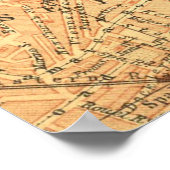 シティスライカー – ヴィンテージマップロンドンリバーテムズ ポスター (角)