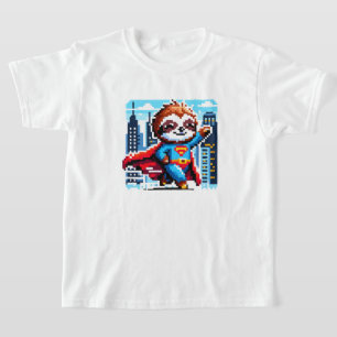 シティスロススーパーヒーロー – Pixel Art Urban Hero Tシャツ