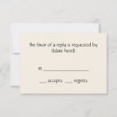 シティダンスバイピエールルノアールヴィンテージウェディング 出欠カード (裏面)