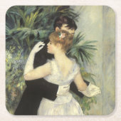 シティダンスバイピエールルノアールヴィンテージファインアート スクエアペーパーコースター (正面)