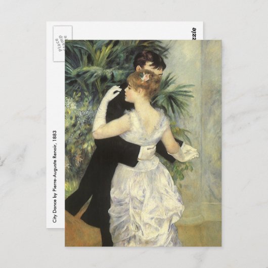 シティダンスバイピエールルノアールヴィンテージファインアート ポストカード (正面/裏面)