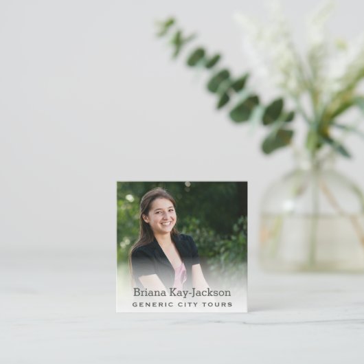 シティツアーガイドミスティ写真テンプレート スクエア名刺 (スタンド正面)