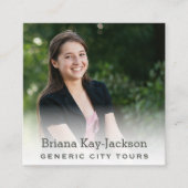 シティツアーガイドミスティ写真テンプレート スクエア名刺 (正面)