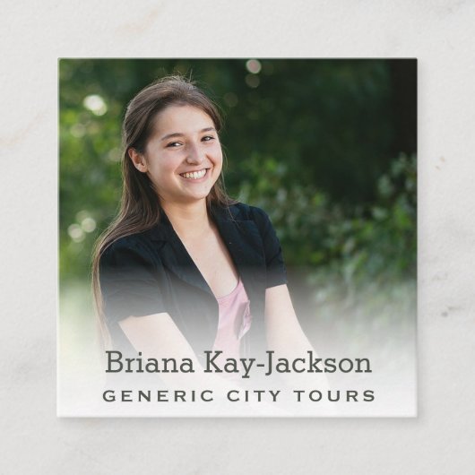 シティツアーガイドミスティ写真テンプレート スクエア名刺 (正面)