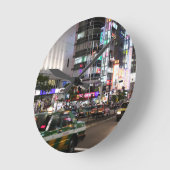 シティトーキョー通りビュー ラウンド壁時計 (傾斜)